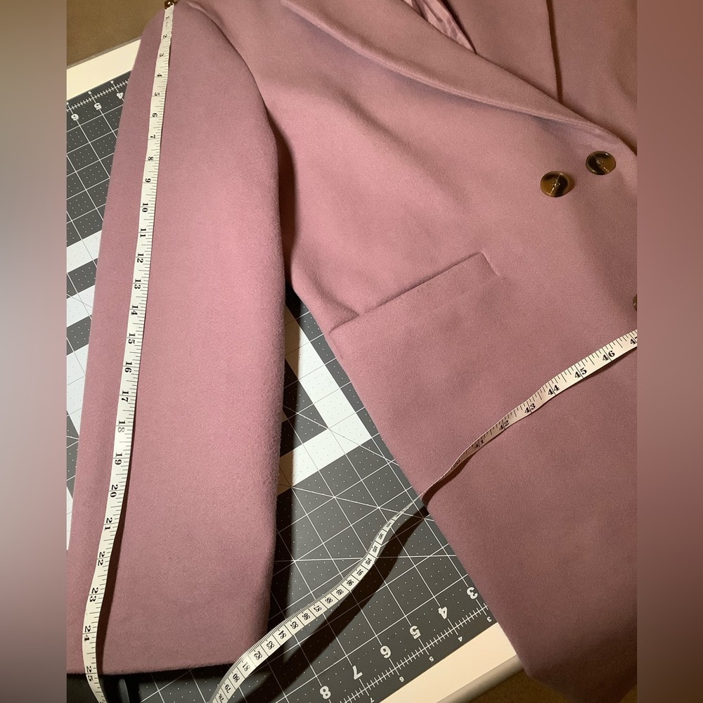 CoffeeShop Mauve Double-Breasted Peacoat - Women's XL - Like New - Picture 10 of 11